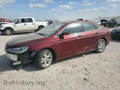 2016 Chrysler 200 LX, бордовый — VIN 1C3CCCFB5GN186280, Copart