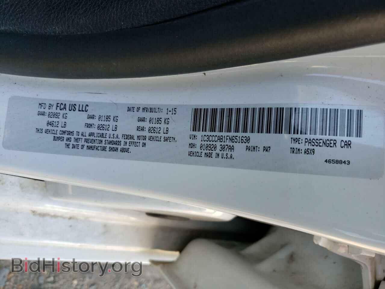 2015 CHRYSLER 200 - VIN: 1C3CCCAB1FN651630 - Фото 10