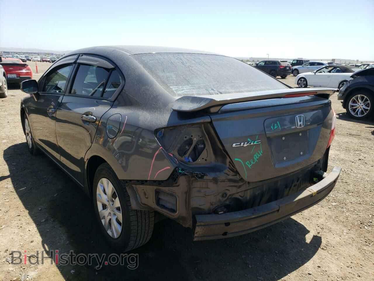 2012 HONDA CIVIC - VIN: 2HGFB2F54CH523607 - Фото 3
