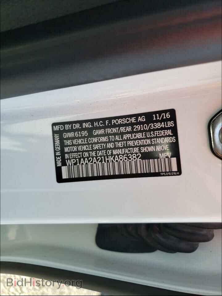 2017 PORSCHE CAYENNE - VIN: WP1AA2A21HKA86382 - Фото 10