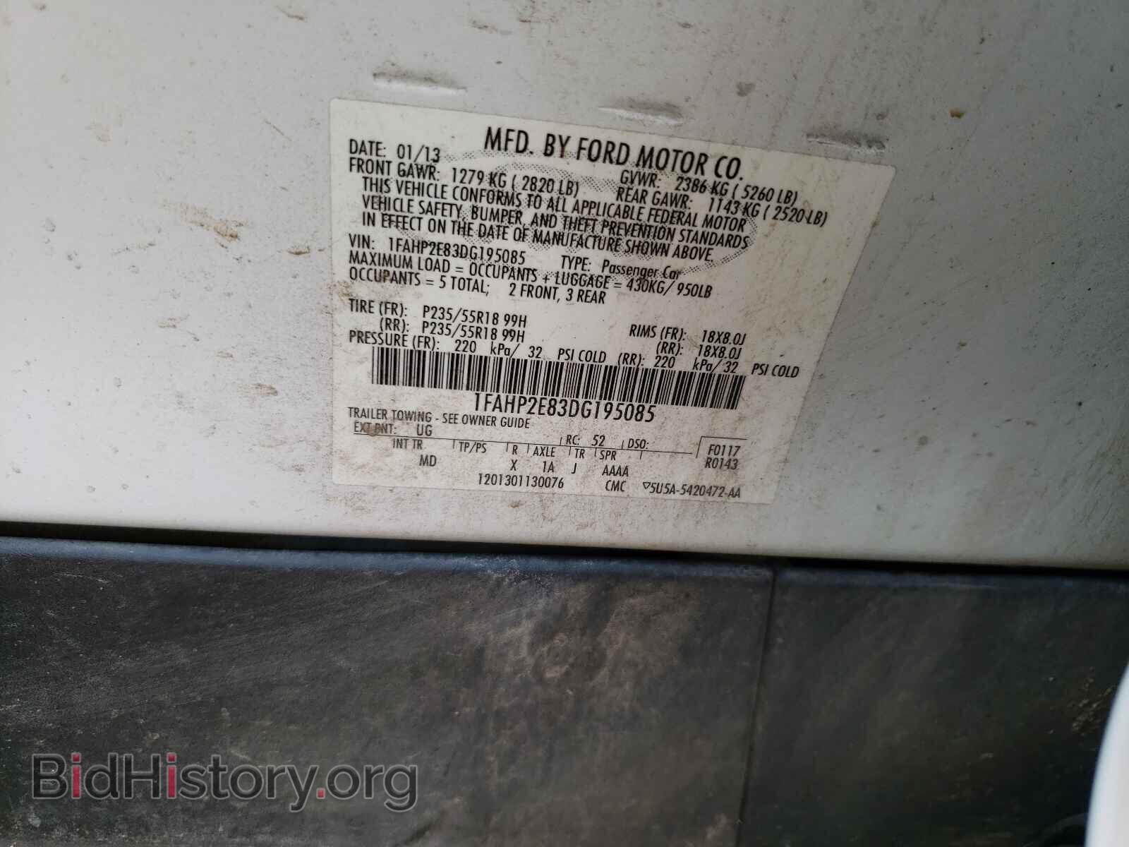 2013 FORD TAURUS - VIN: 1FAHP2E83DG195085 - Photo 10