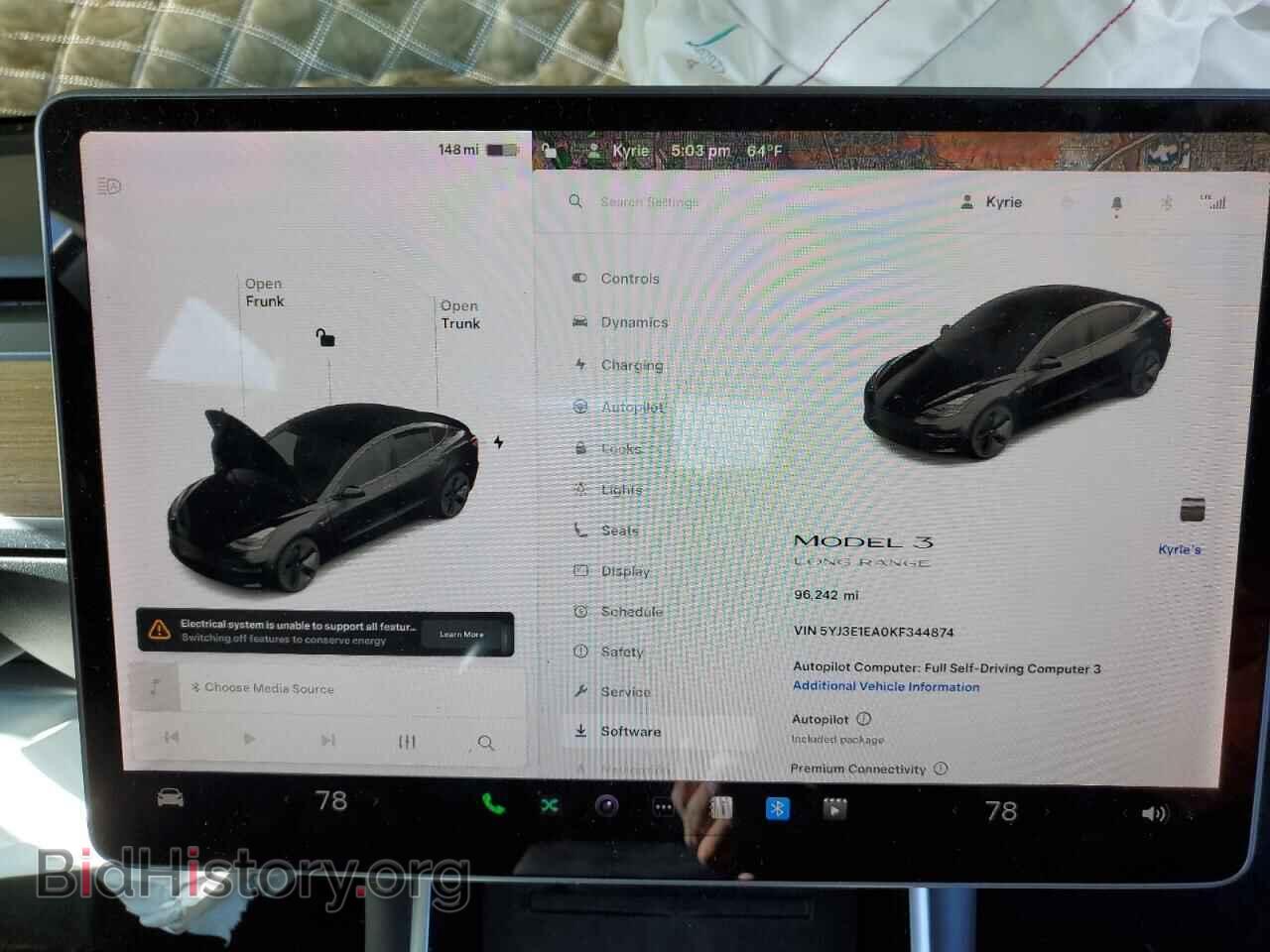 2019 TESLA MODEL 3 - VIN: 5YJ3E1EA0KF344874 - Photo 9