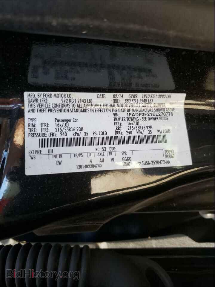2014 FORD FOCUS - VIN: 1FADP3F21EL270776 - Photo 10