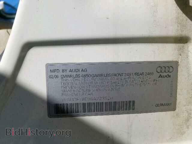 2006 AUDI A4 - VIN: WAUDF78E96A223520 - Фото 10