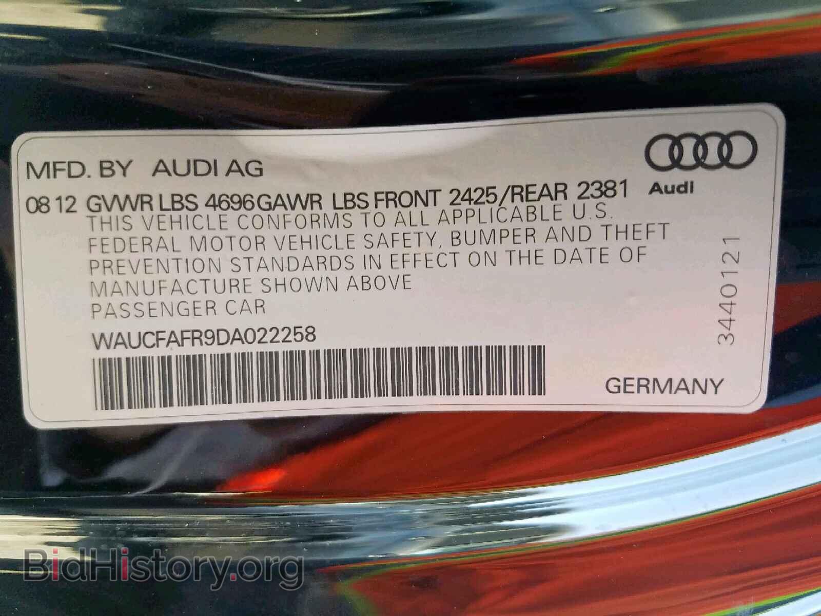 2013 AUDI A5 PREMIUM - VIN: WAUCFAFR9DA022258 - Фото 10