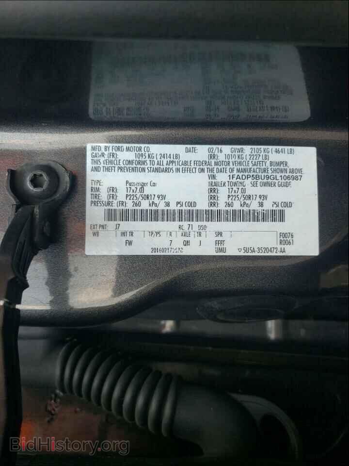 2016 FORD CMAX - VIN: 1FADP5BU9GL106987 - Фото 10