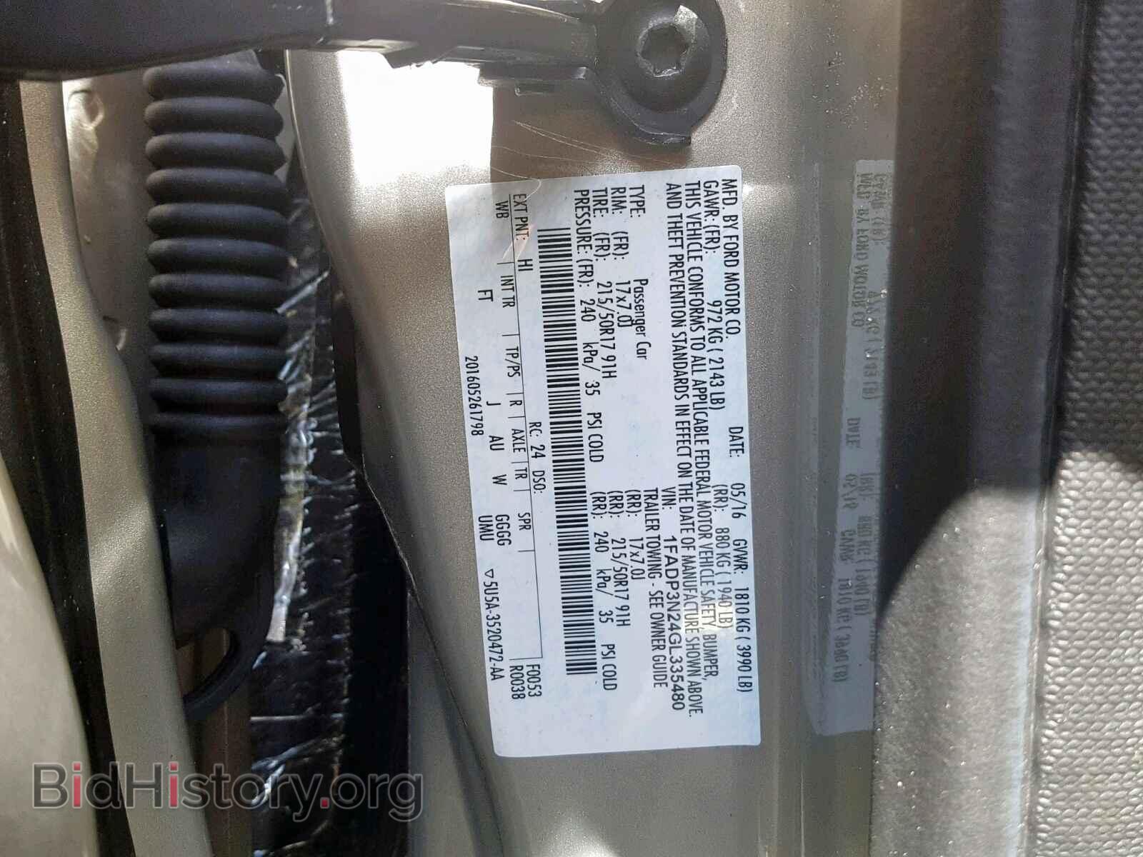 2016 FORD FOCUS - VIN: 1FADP3N24GL335480 - Фото 10