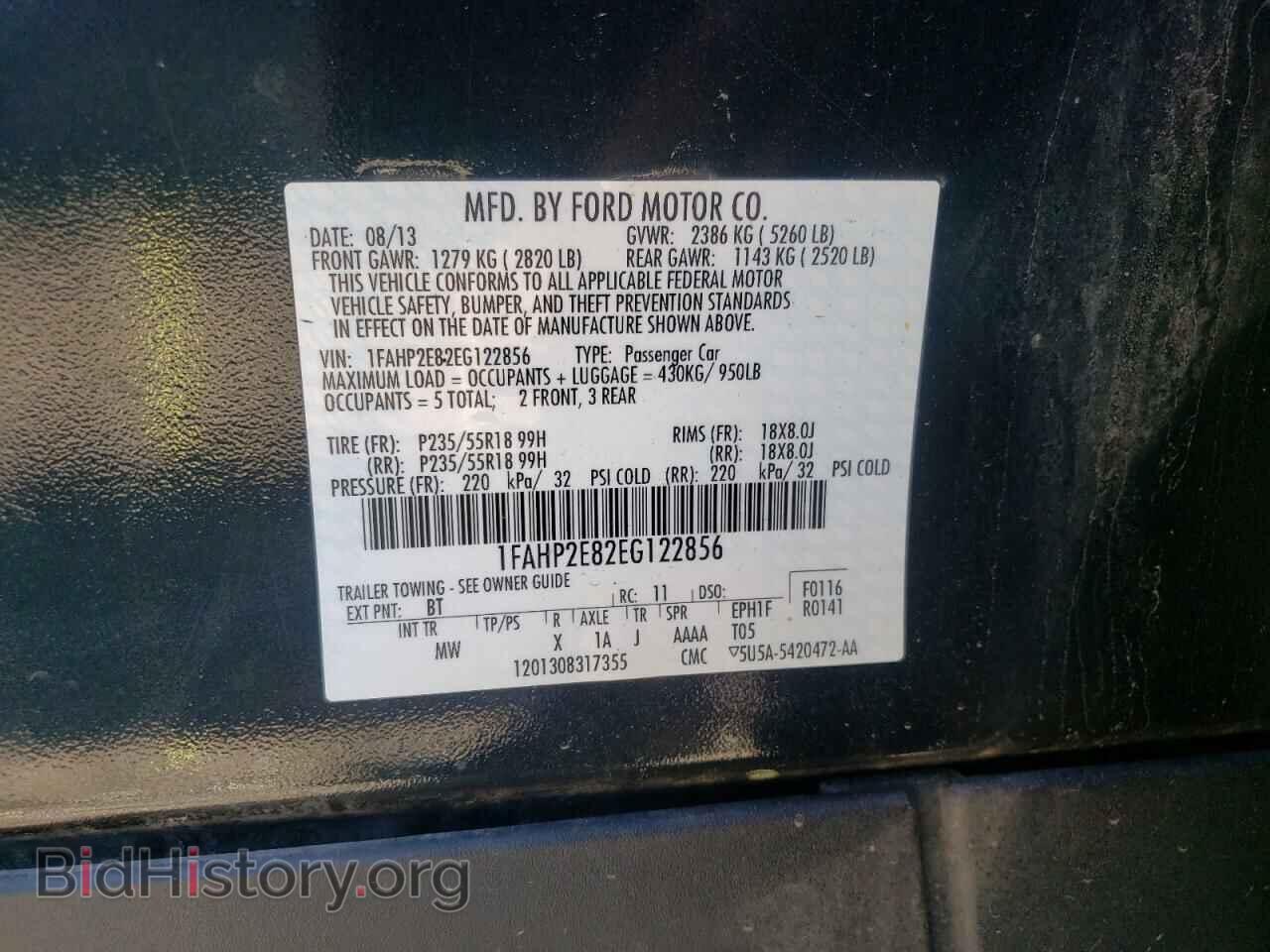 2014 FORD TAURUS - VIN: 1FAHP2E82EG122856 - Фото 10