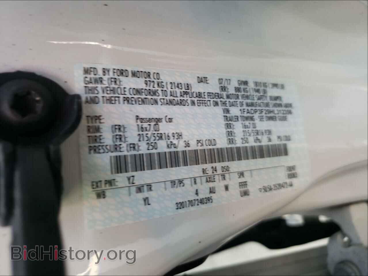 2017 FORD FOCUS - VIN: 1FADP3F29HL312356 - Фото 10