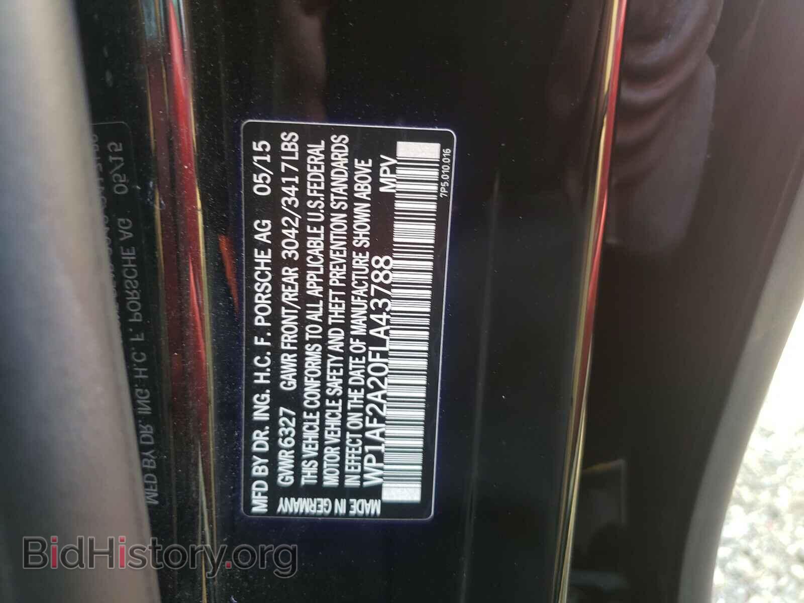 2015 PORSCHE CAYENNE - VIN: WP1AF2A20FLA43788 - Фото 10