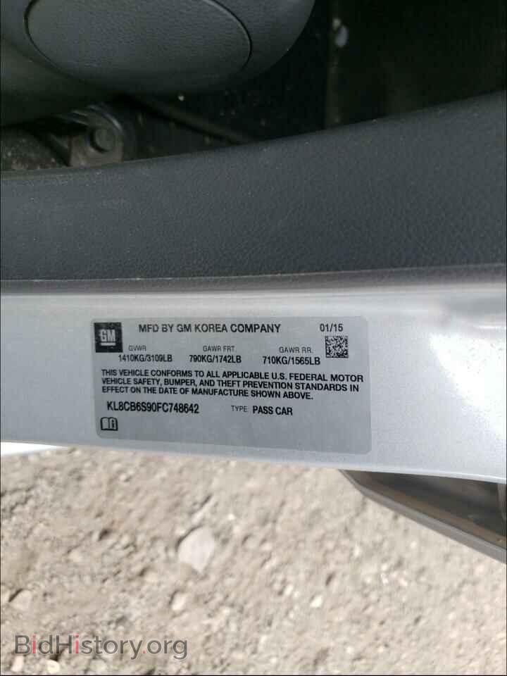 2015 CHEVROLET SPARK - VIN: KL8CB6S90FC748642 - Фото 10