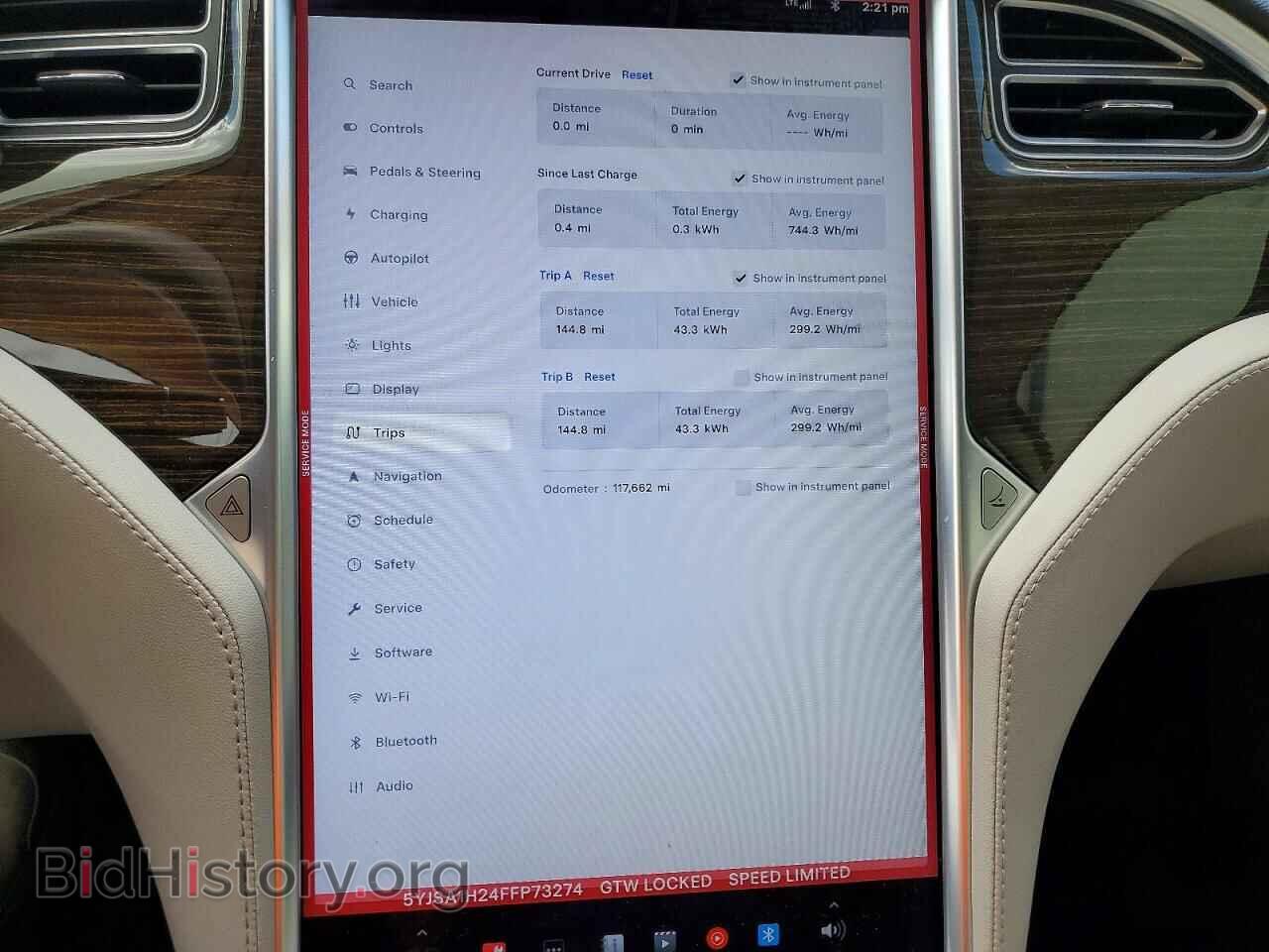 2015 TESLA MODEL S - VIN: 5YJSA1H24FFP73274 - Photo 9