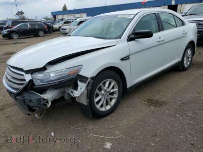 2014 Ford TAURUS Taurus SE, white — VIN 1FAHP2D86EG125874, Copart