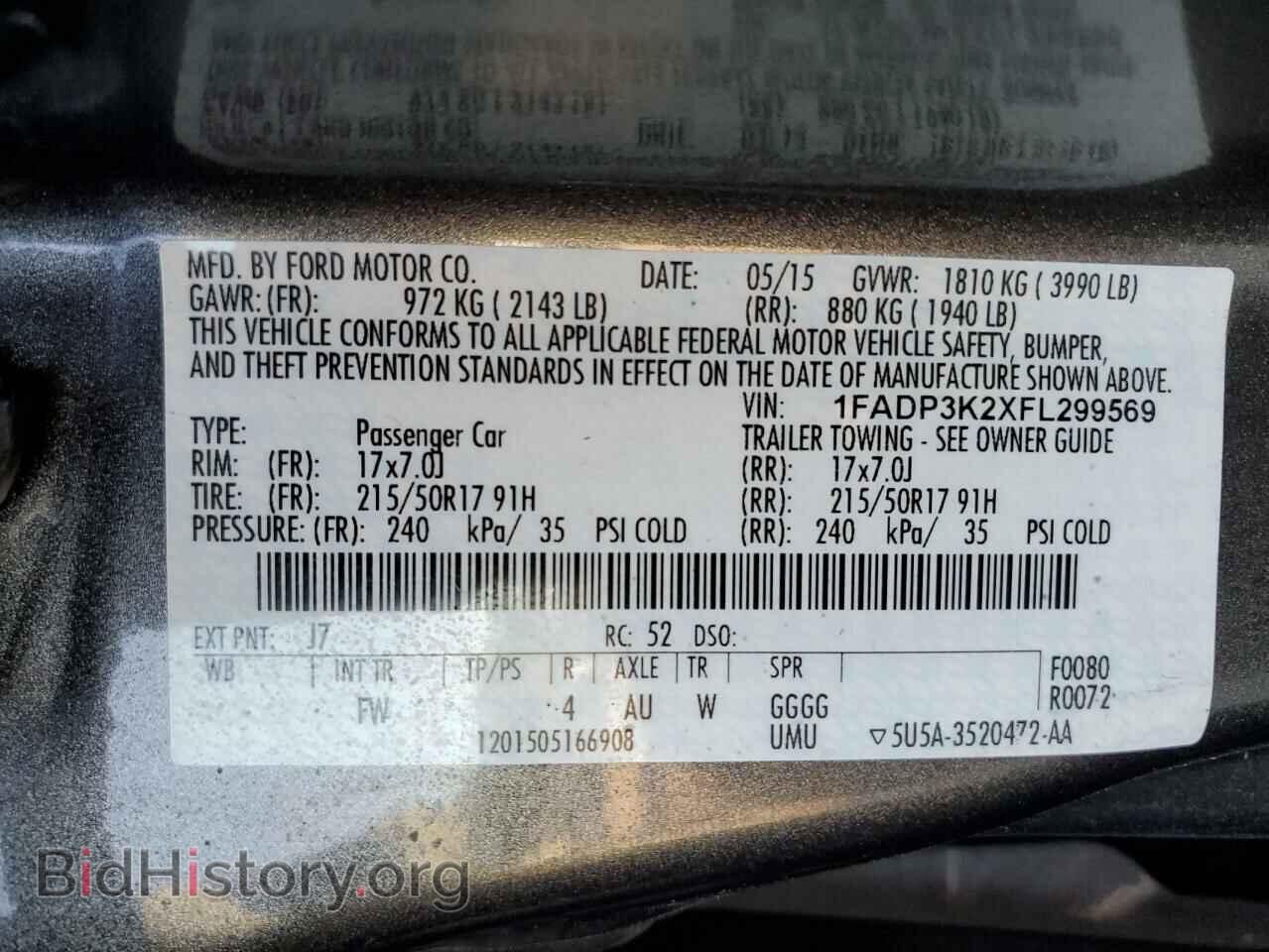 2015 FORD FOCUS - VIN: 1FADP3K2XFL299569 - Photo 12