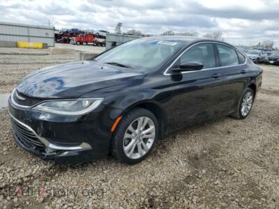2015 Chrysler 200 Limited, черный — VIN 1C3CCCAB7FN597623, Copart