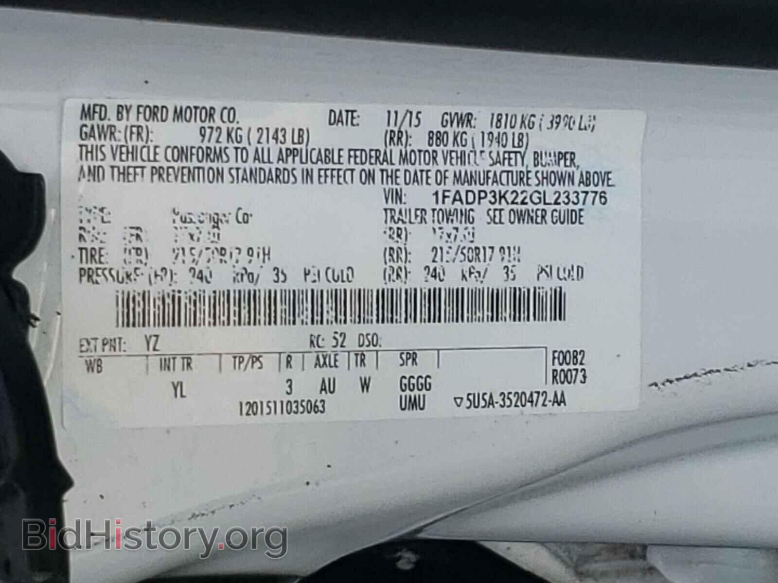 2016 FORD FOCUS - VIN: 1FADP3K22GL233776 - Photo 10
