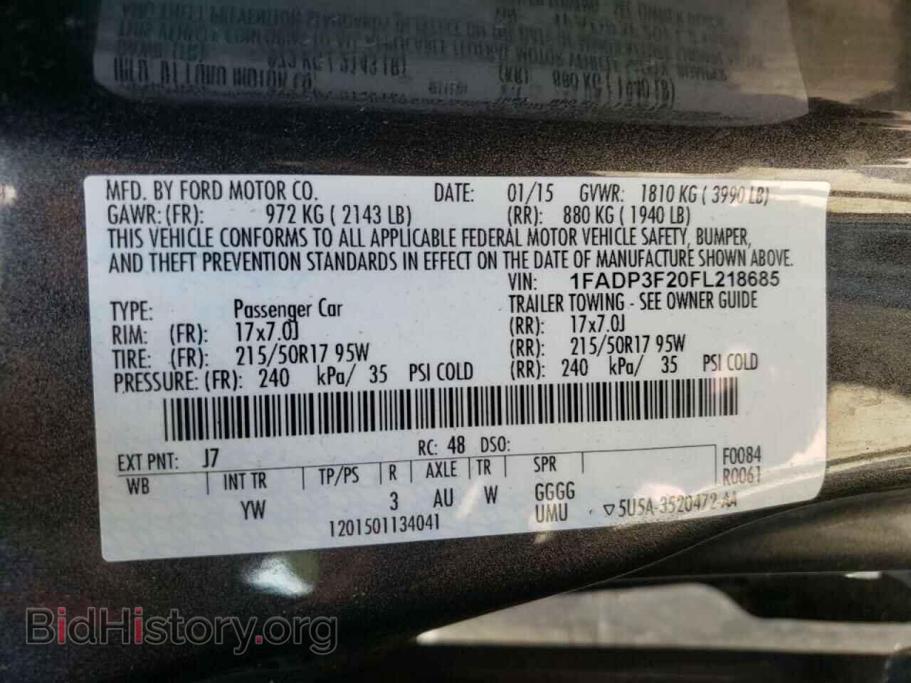 2015 FORD FOCUS - VIN: 1FADP3F20FL218685 - Photo 10