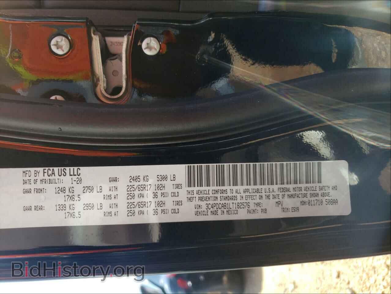 2020 DODGE JOURNEY - VIN: 3C4PDCAB1LT182576 - Фото 10