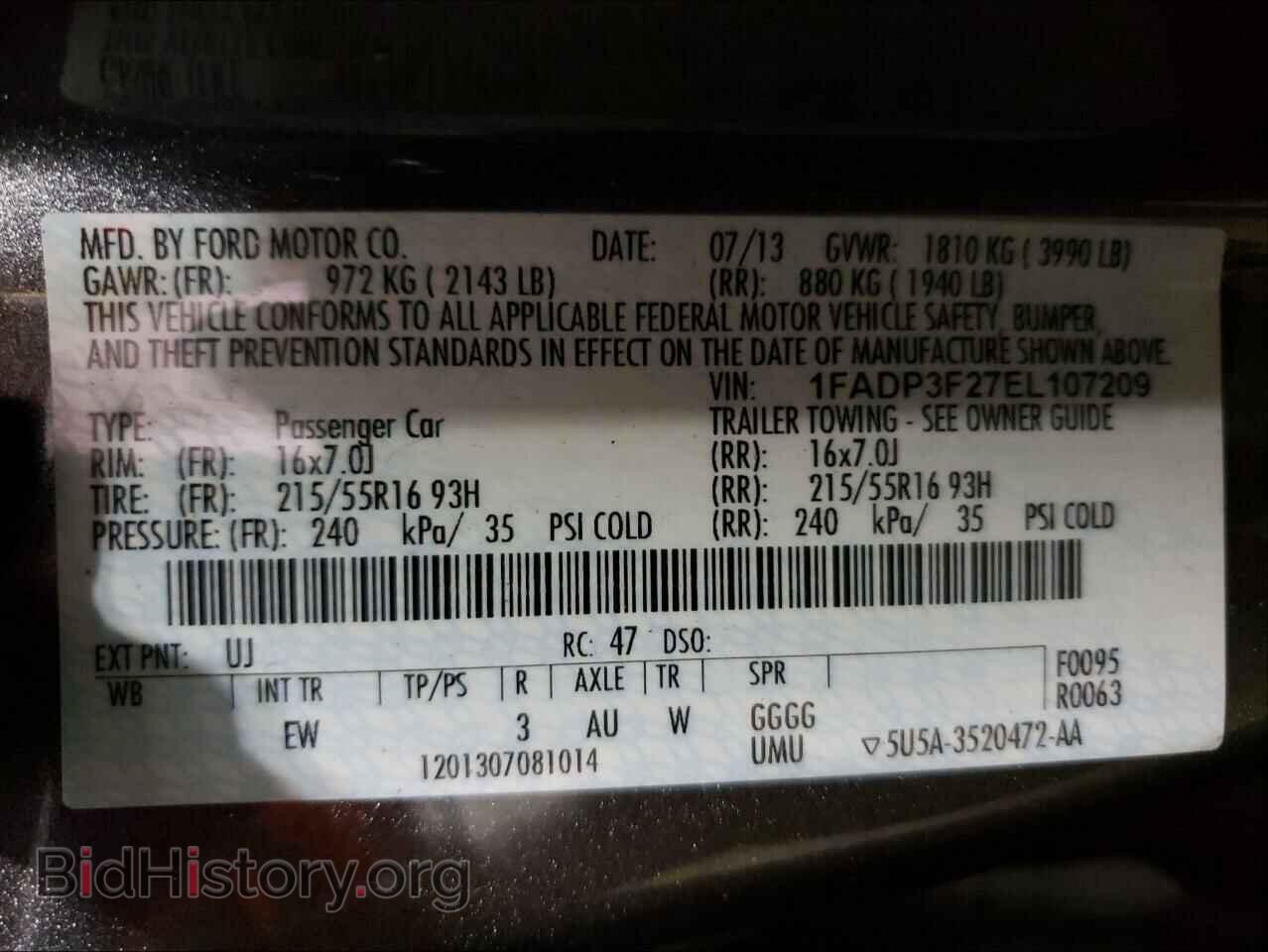 2014 FORD FOCUS - VIN: 1FADP3F27EL107209 - Photo 10