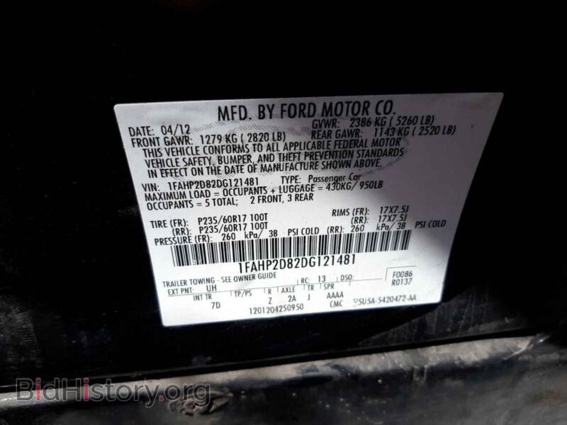 2013 Ford TAURUS (VIN 1FAHP2D82DG121481) — photo 10 of 10