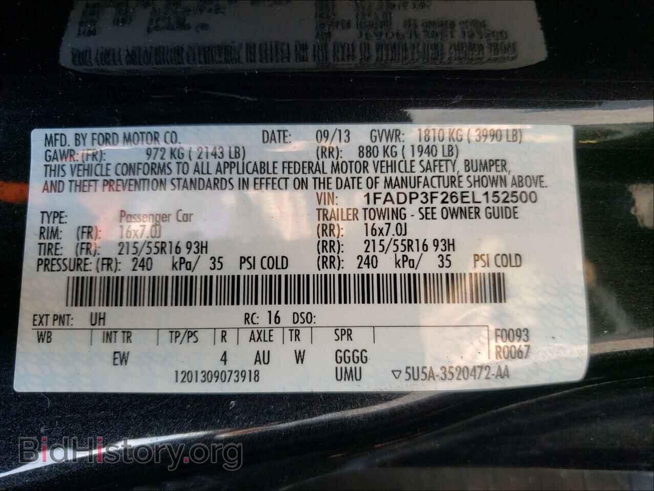 2014 FORD FOCUS - VIN: 1FADP3F26EL152500 - Photo 10