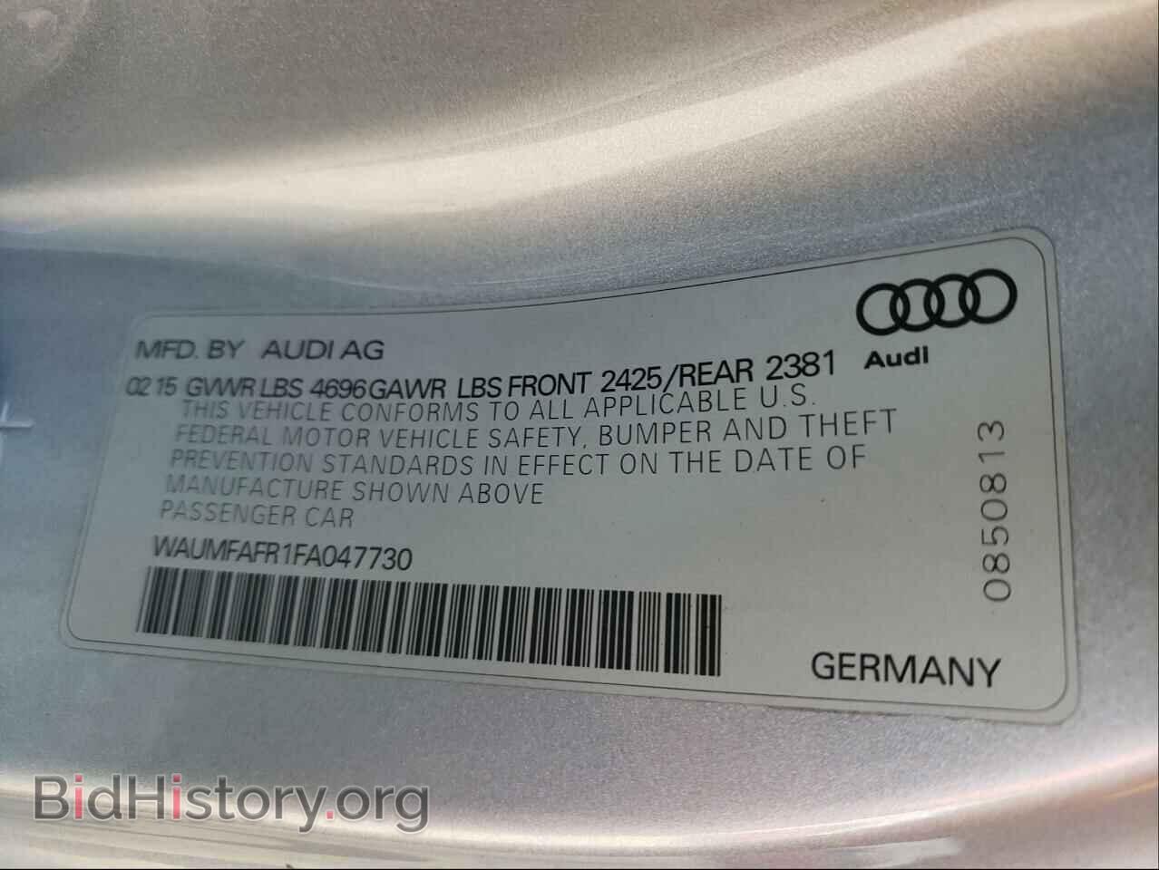 2015 AUDI A5 - VIN: WAUMFAFR1FA047730 - Photo 10