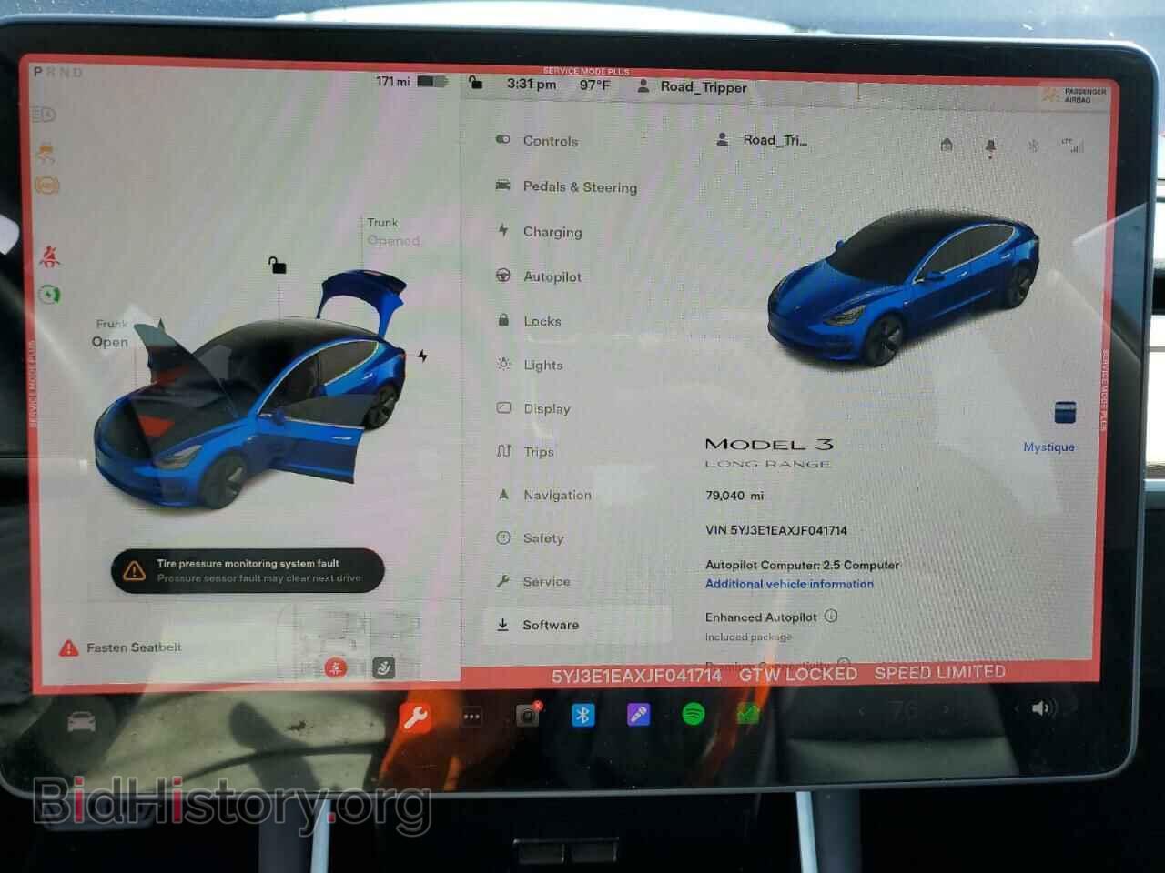 2018 TESLA MODEL 3 - VIN: 5YJ3E1EAXJF041714 - Photo 9