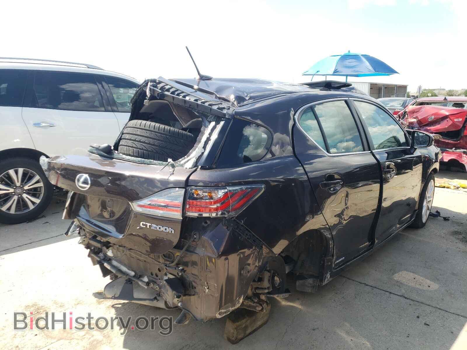2012 LEXUS CT 200 - VIN: JTHKD5BH8C2056224 - Фото 4