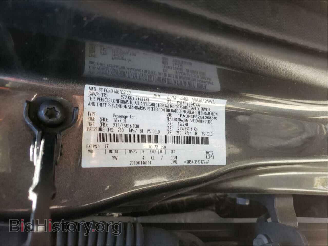 2016 FORD FOCUS - VIN: 1FADP3FE2GL268340 - Фото 10
