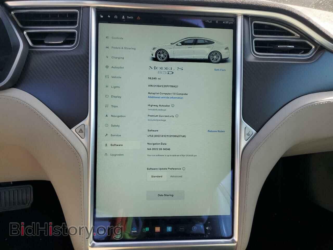 2015 TESLA MODEL S - VIN: 5YJSA1E20FF116427 - Photo 9