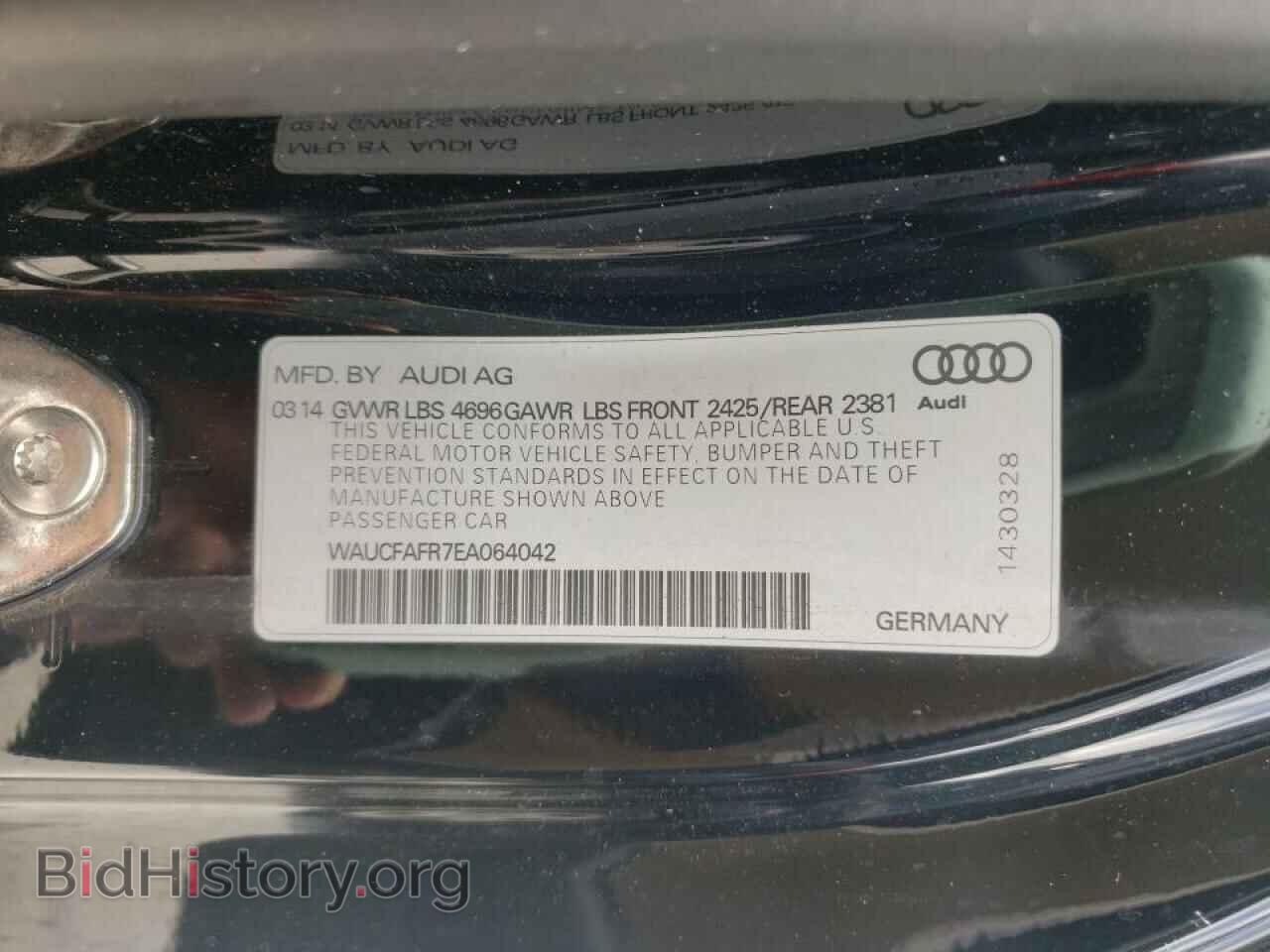 2014 AUDI A5 - VIN: WAUCFAFR7EA064042 - Фото 10
