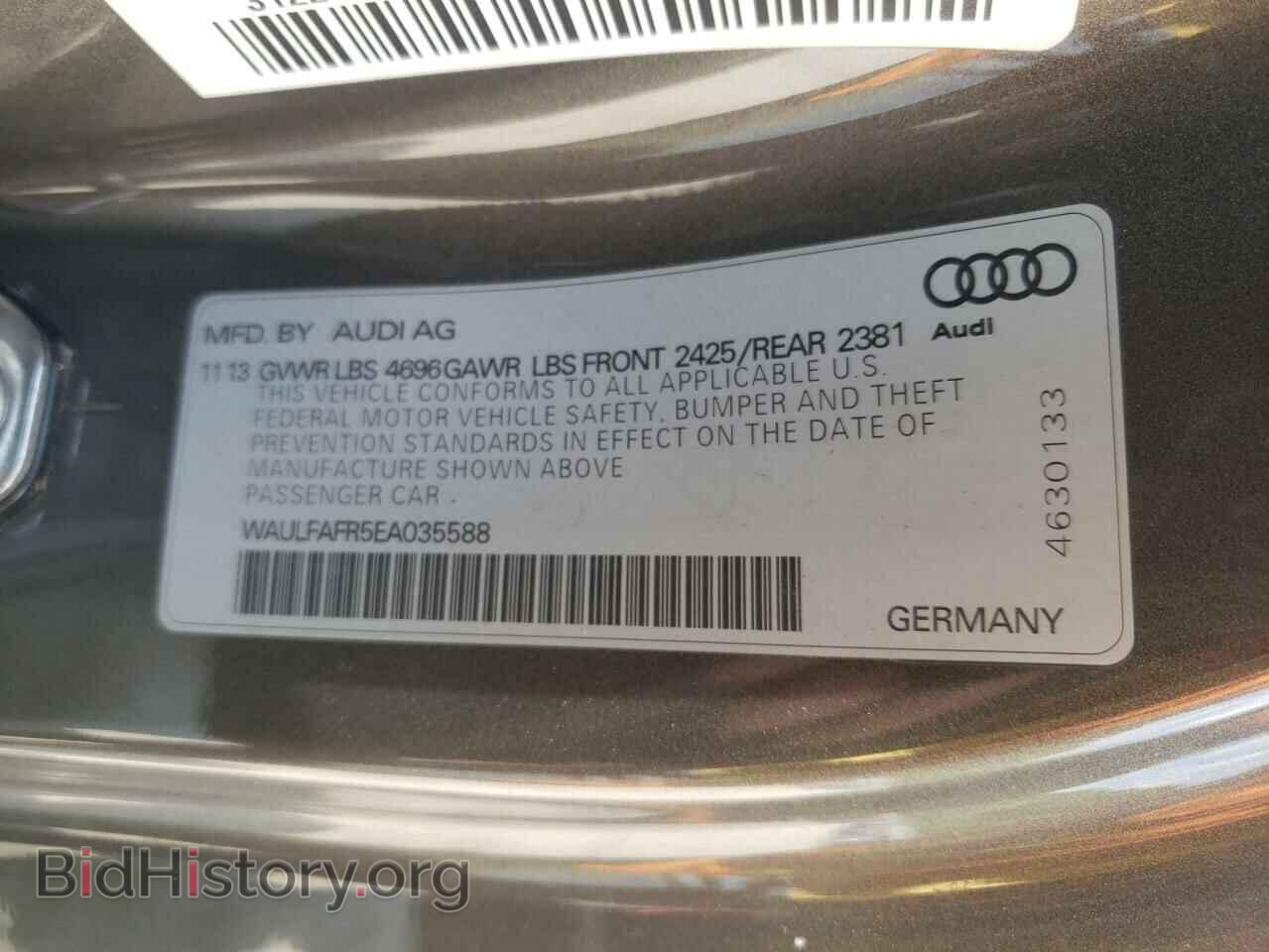 2014 AUDI A5 - VIN: WAULFAFR5EA035588 - Фото 10