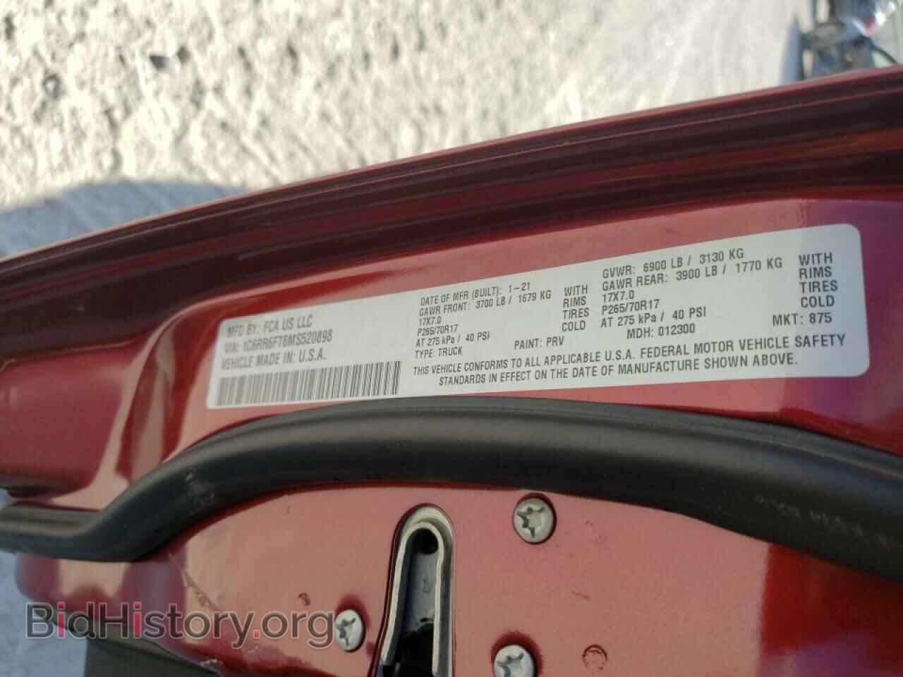 2021 RAM 1500 - VIN: 1C6RR6FT6MS520898 - Photo 10