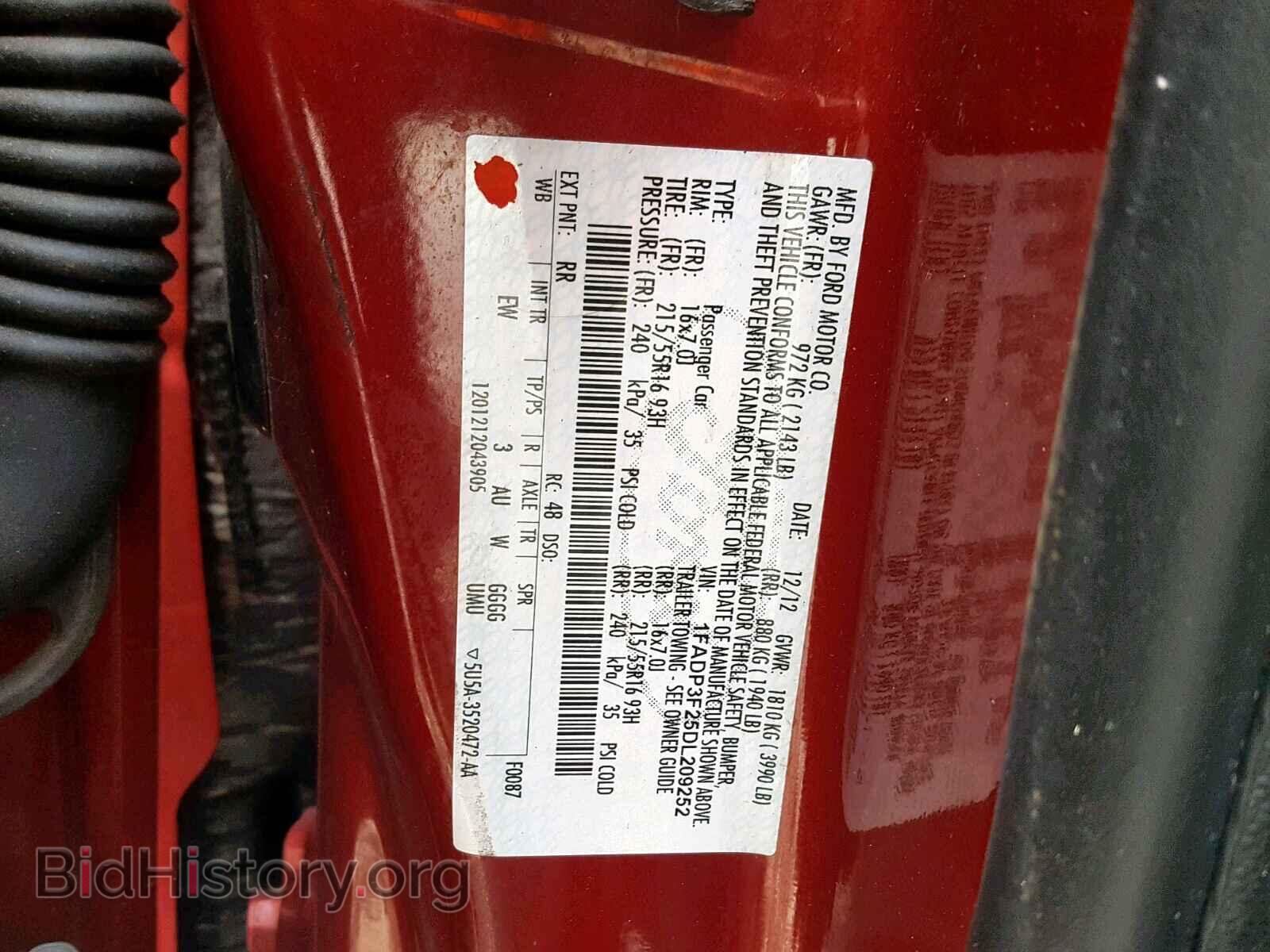 2013 FORD FOCUS SE - VIN: 1FADP3F25DL209252 - Фото 10