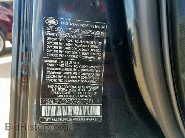 2006 LAND ROVER RANGE ROVE - VIN: SALSH23436A967371 - Фото 10