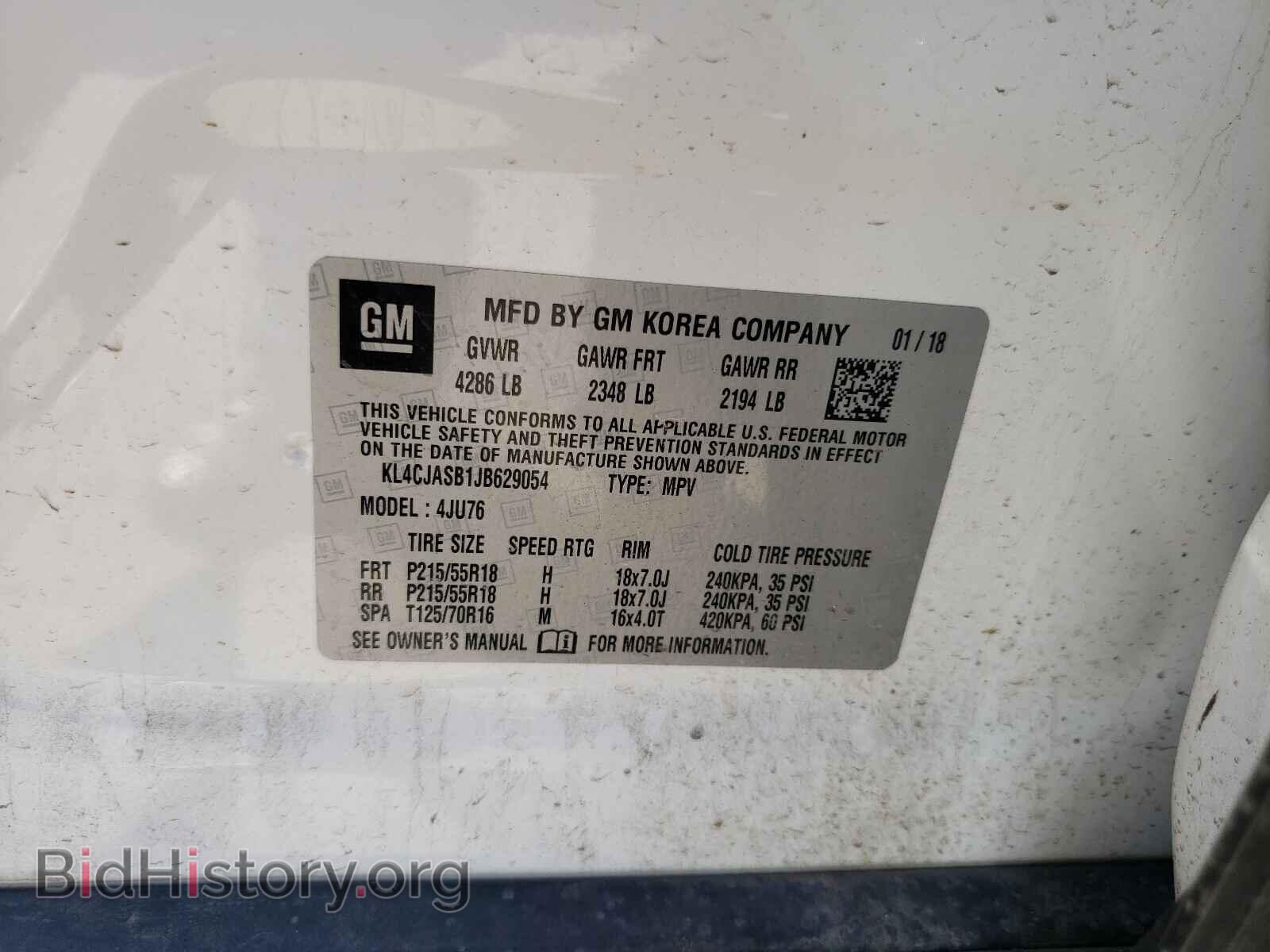 2018 BUICK ENCORE - VIN: KL4CJASB1JB629054 - Photo 10