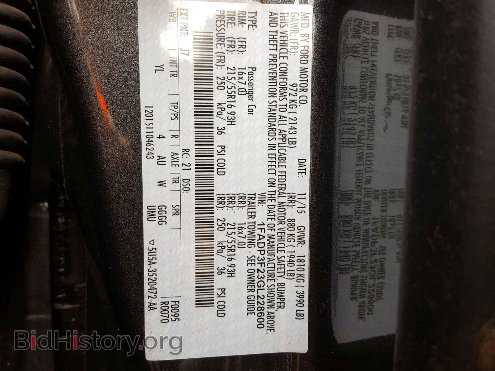 2016 FORD FOCUS - VIN: 1FADP3F23GL228600 - Photo 10