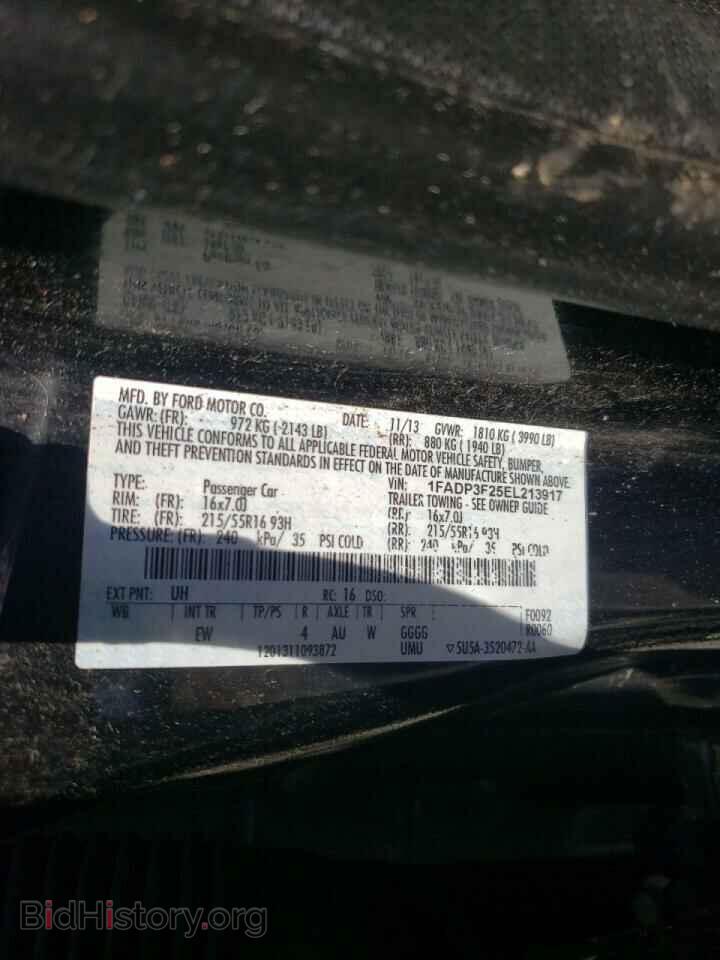 2014 FORD FOCUS - VIN: 1FADP3F25EL213917 - Фото 10