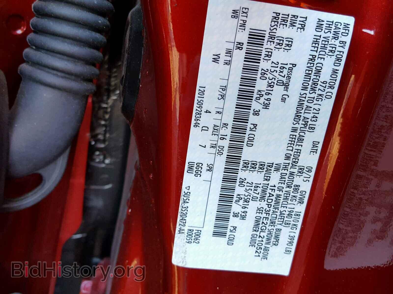 2016 FORD FOCUS - VIN: 1FADP3FE2GL210521 - Фото 10
