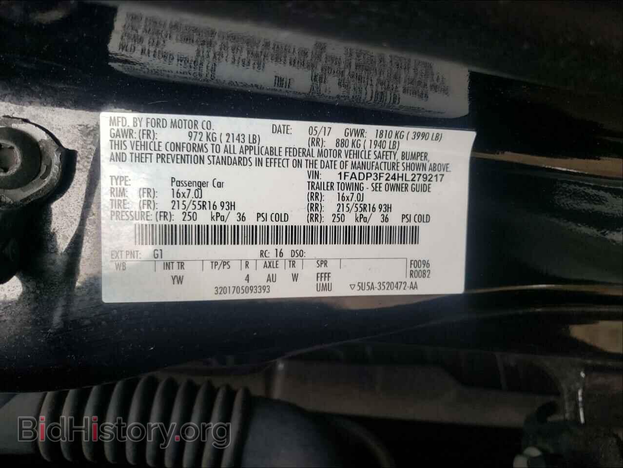 2017 FORD FOCUS - VIN: 1FADP3F24HL279217 - Фото 10