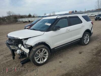 2018 Ford EXPLORER XLT, белый — VIN 1FM5K8D88JGB76460, Copart