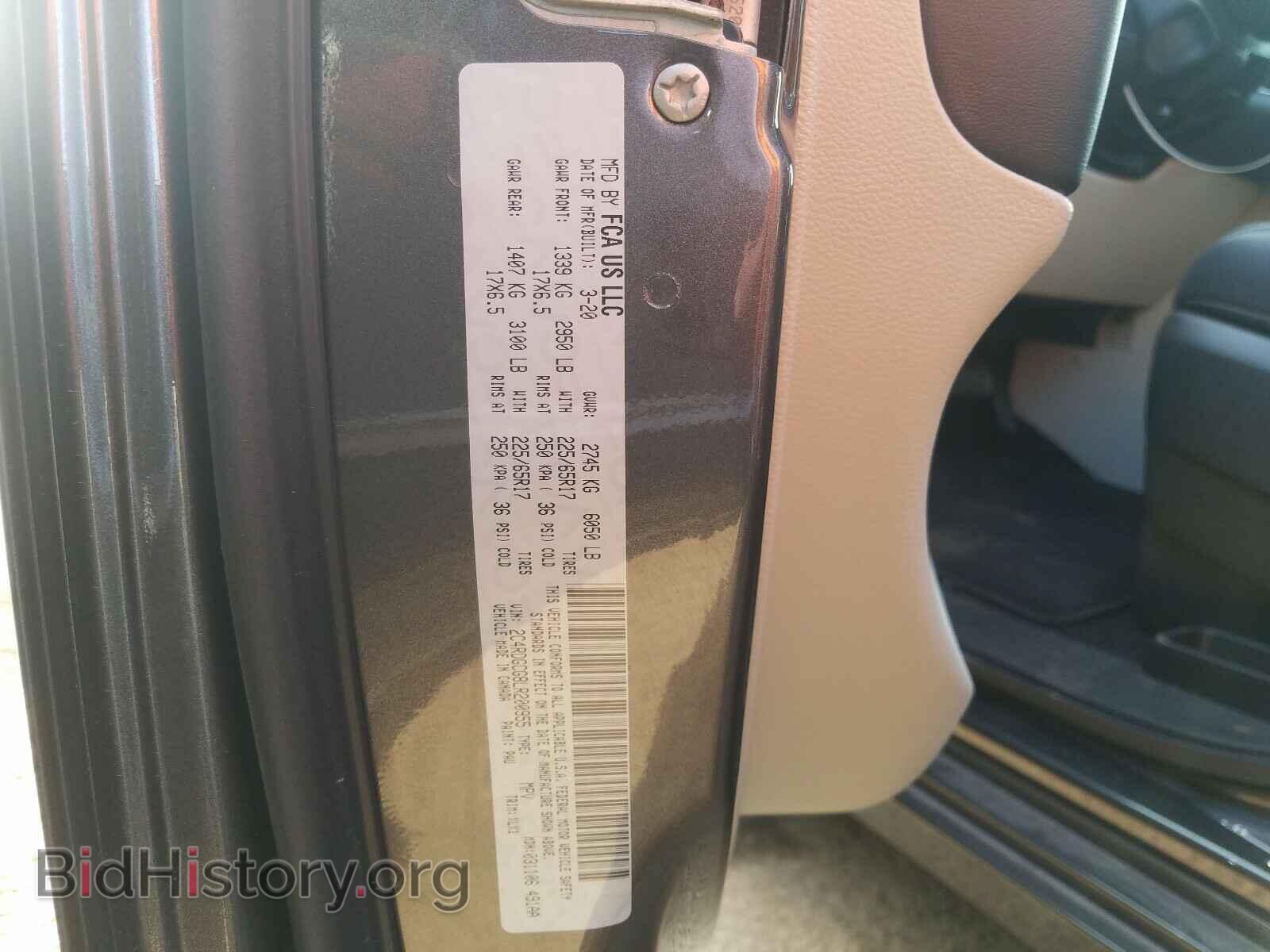 2020 DODGE CARAVAN - VIN: 2C4RDGCG8LR200955 - Фото 10
