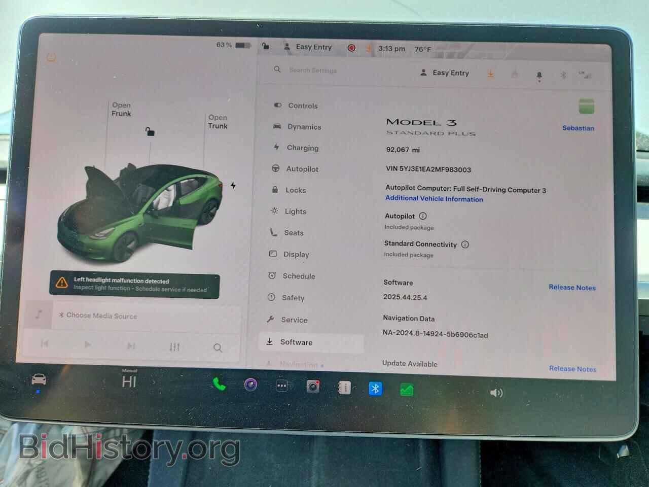 2021 TESLA MODEL 3 - VIN: 5YJ3E1EA2MF983003 - Photo 9