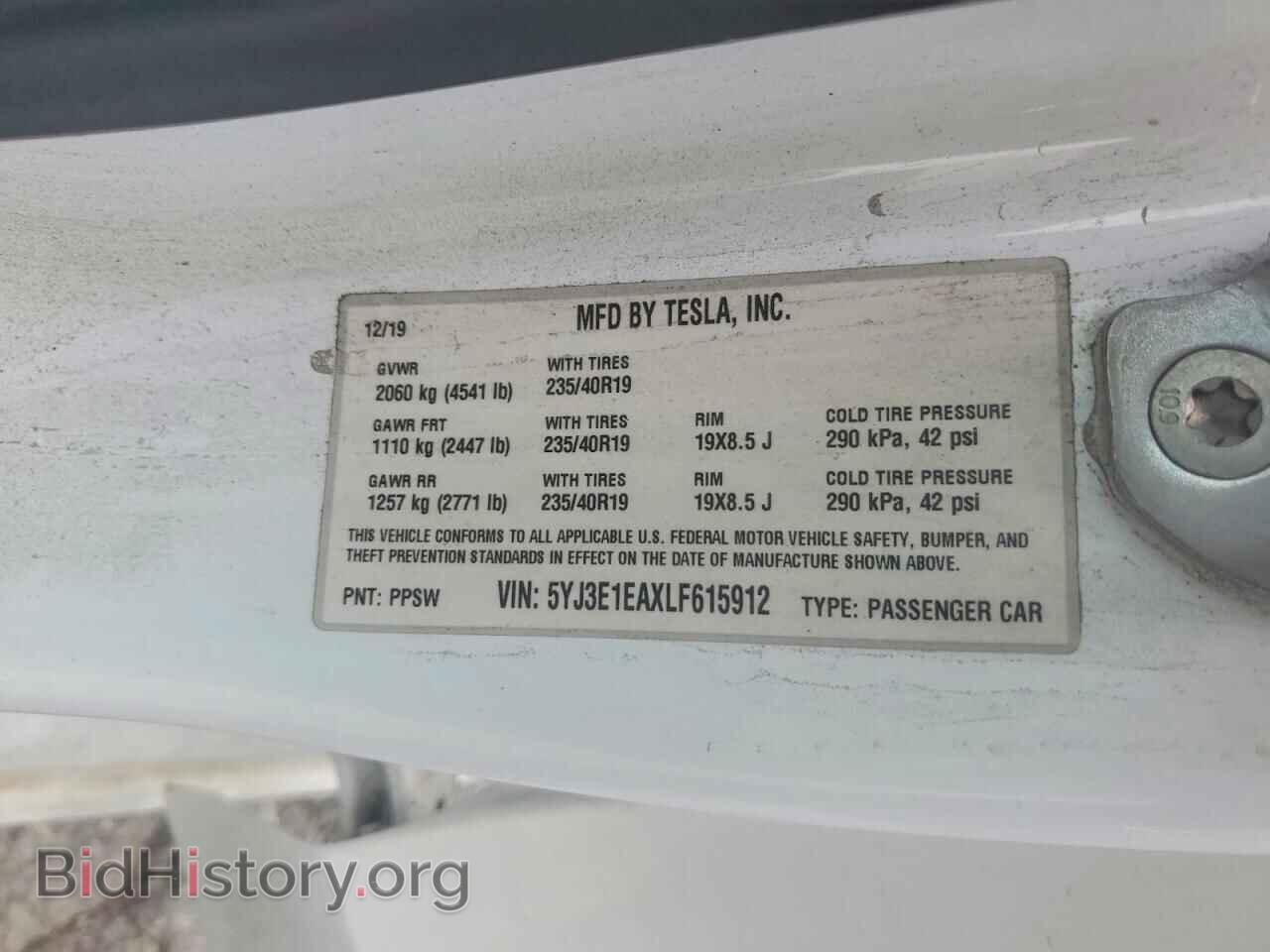 2020 TESLA MODEL 3 - VIN: 5YJ3E1EAXLF615912 - Photo 12