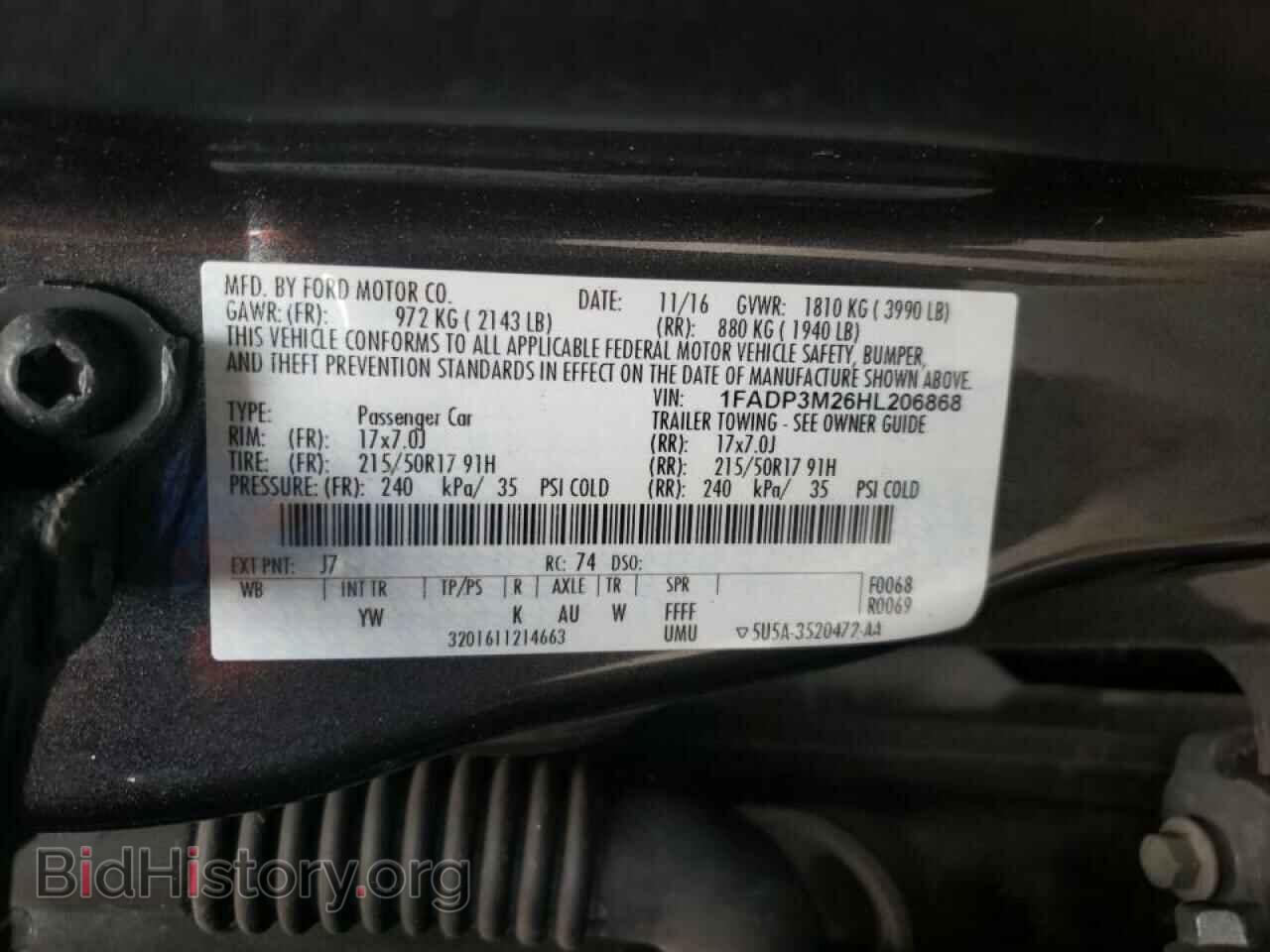 2017 FORD FOCUS - VIN: 1FADP3M26HL206868 - Photo 10