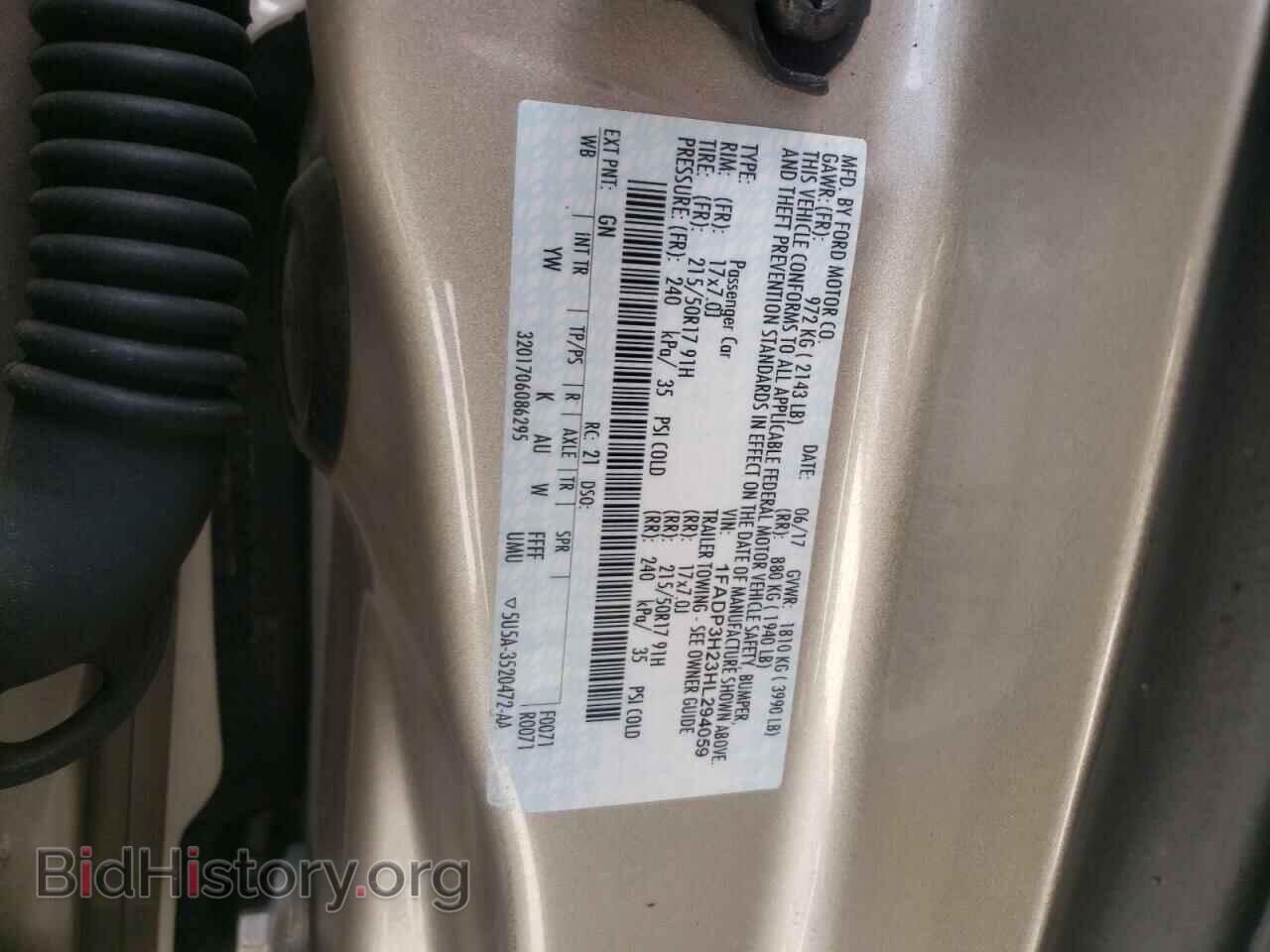 2017 FORD FOCUS - VIN: 1FADP3H23HL294059 - Фото 10