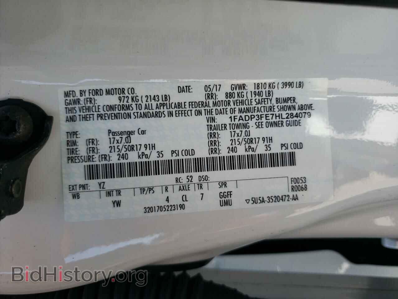 2017 FORD FOCUS - VIN: 1FADP3FE7HL284079 - Фото 12