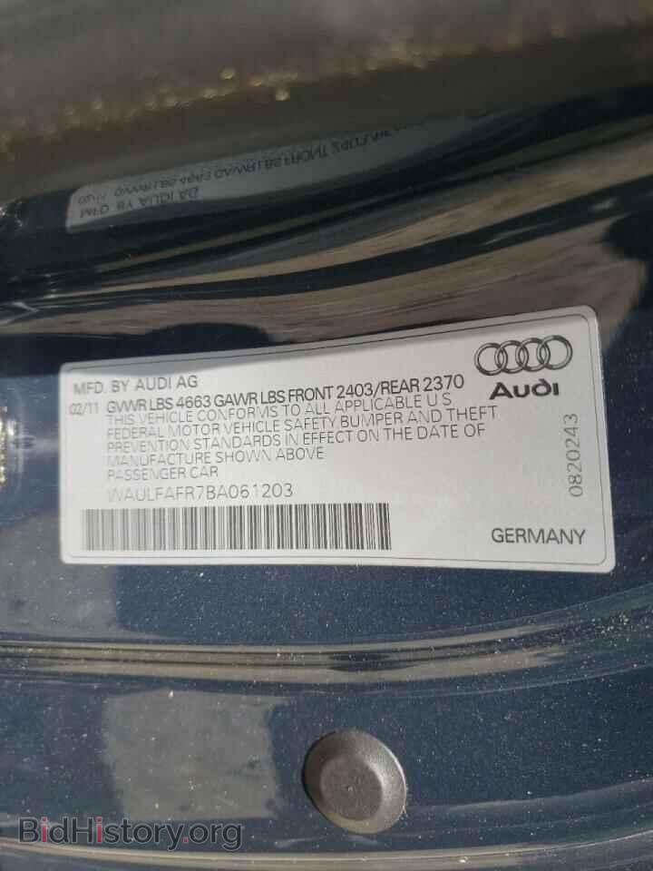 2011 AUDI A5 - VIN: WAULFAFR7BA061203 - Фото 10