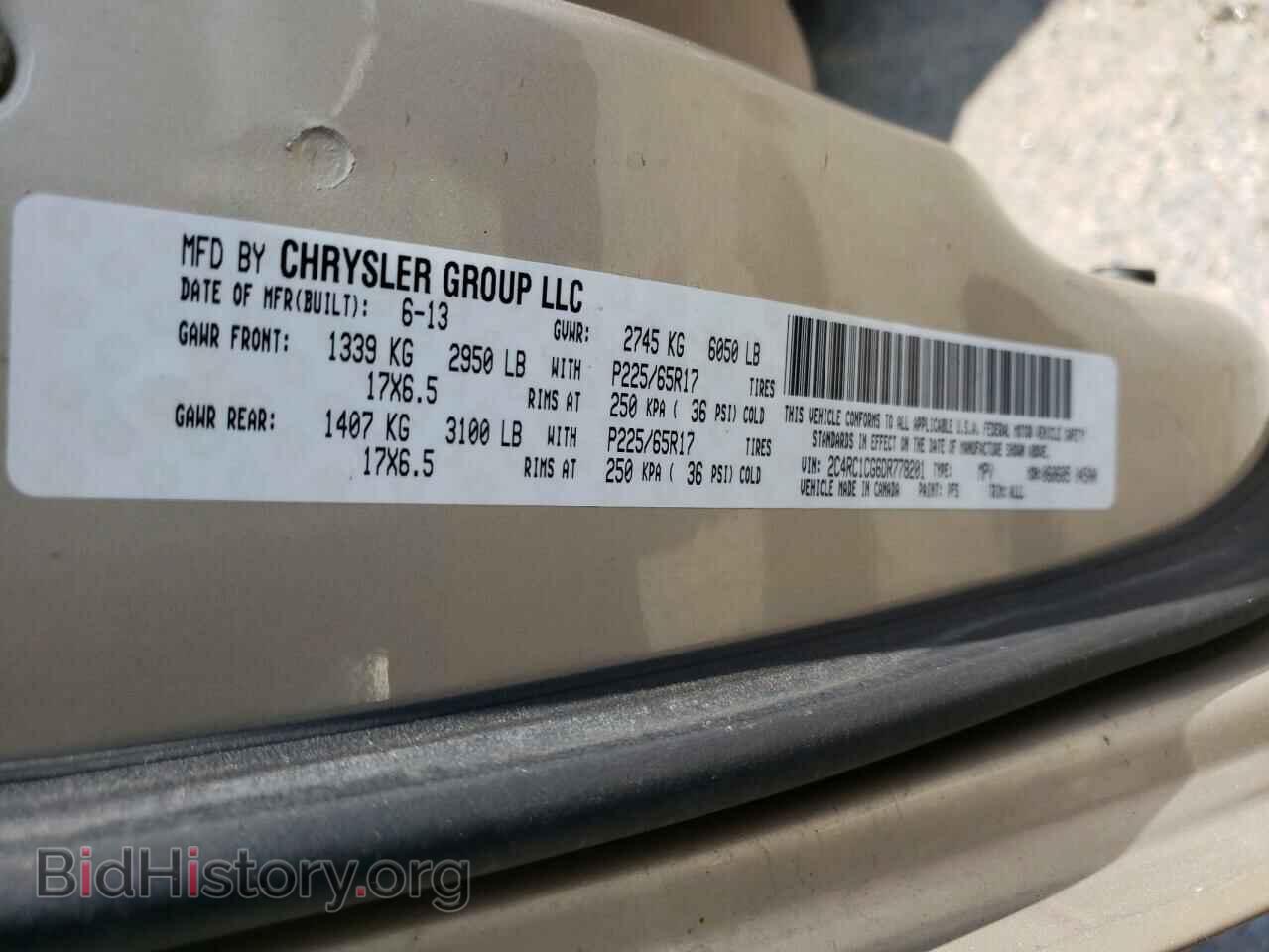 2013 CHRYSLER MINIVAN - VIN: 2C4RC1CG6DR778201 - Photo 10