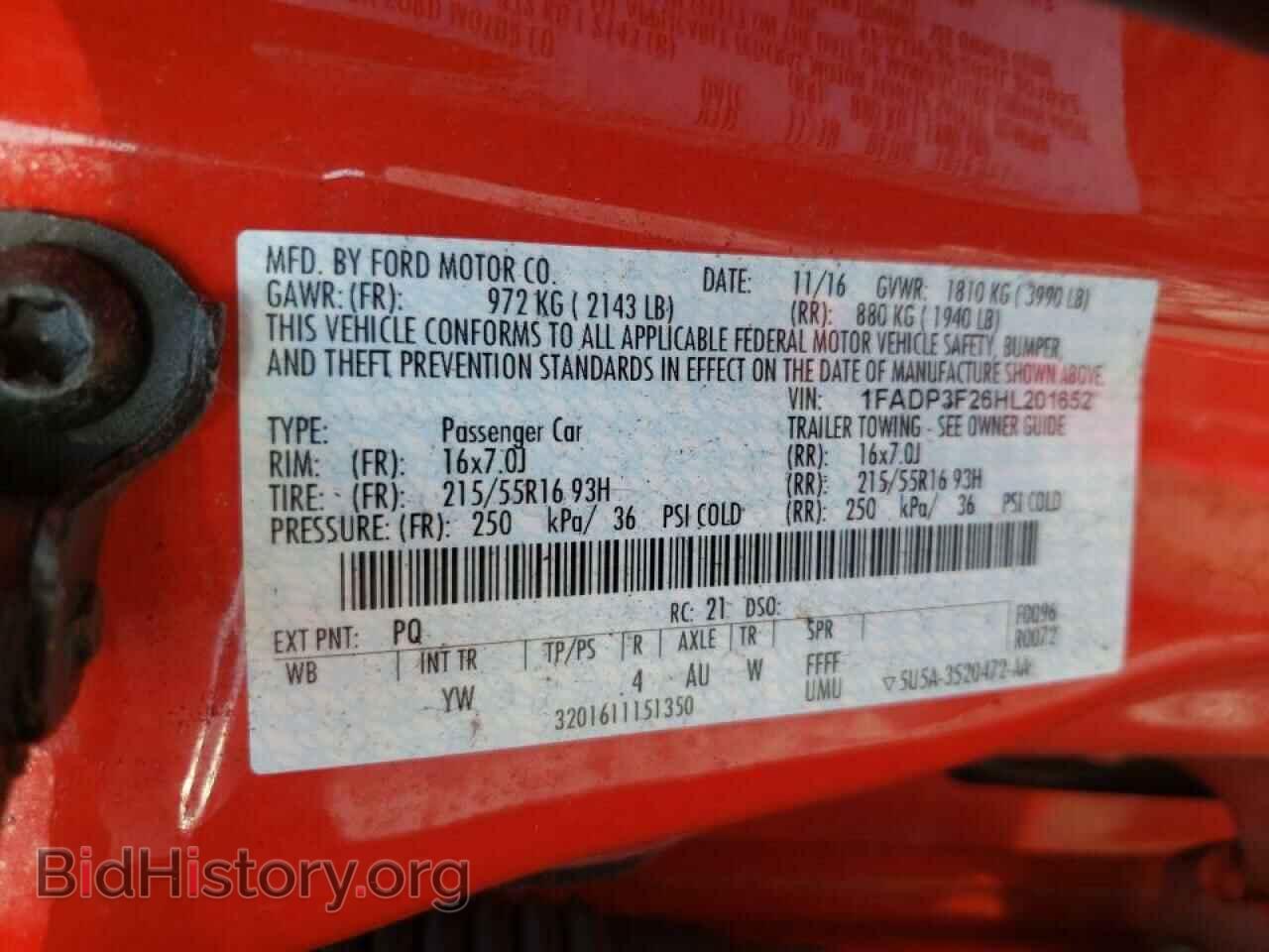 2017 FORD FOCUS - VIN: 1FADP3F26HL201652 - Photo 10
